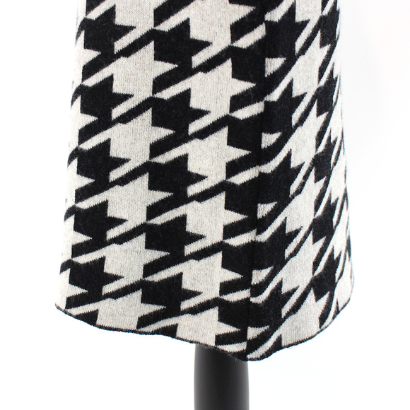 Anine Bing Large Houndstooth Print Grey Black Knit Straight Skirt XS NEW Midi - Picture 5 of 8